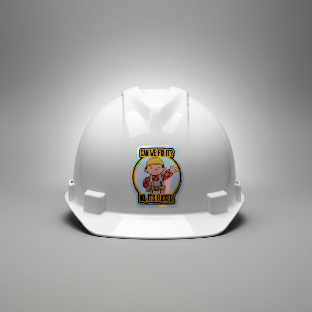 Funny Hard Hat Sticker